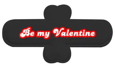be my valentine heart love stickers, magnet