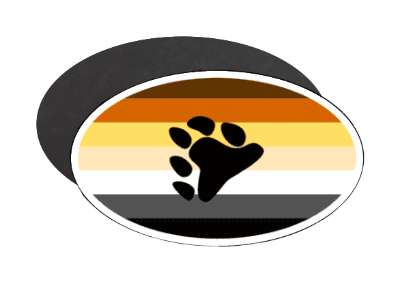 bear brotherhood pride flag colors stickers, magnet
