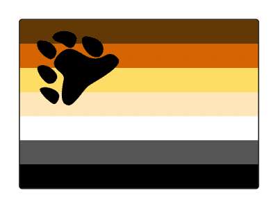 bear pride flag lgbt colors vibrant bright stickers, magnet