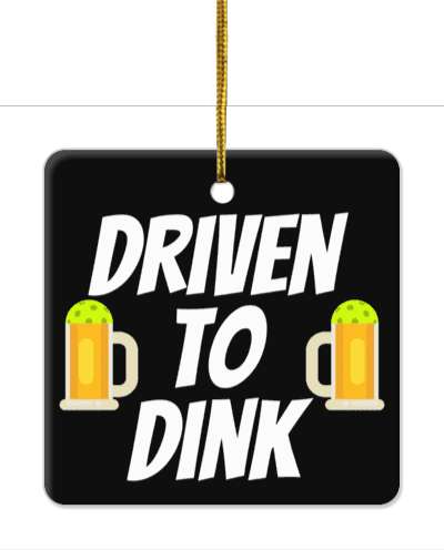 beer mugs driven to dink pickleball pun funny stickers, magnet
