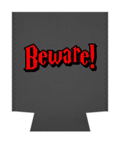beware red grey halloween funny warning stickers, magnet