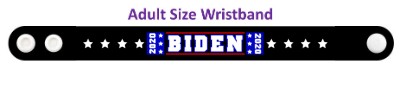 biden 2020 black eight white stars wristband