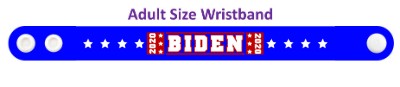biden 2020 blue eight white stars wristband