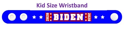 biden 2020 blue four stars white wristband
