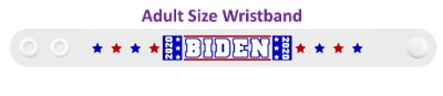 biden 2020 eight blue red stars white wristband