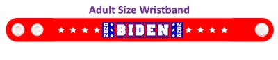 biden 2020 red eight white stars wristband