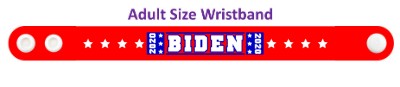 biden 2020 red eight white stars wristband