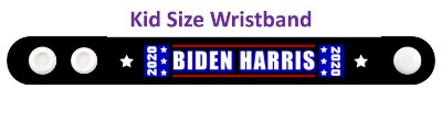 biden harris 2020 black two white stars wristband