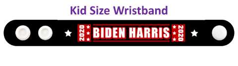 biden harris 2020 blue two white stars wristband