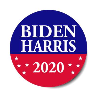 biden harris 2020 red blue stars sticker