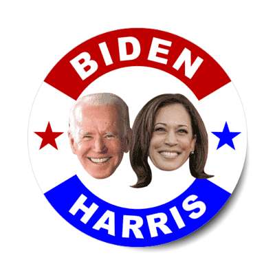 biden harris faces sticker