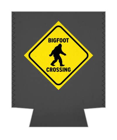 bigfoot crossing sign novelty grey stickers, magnet