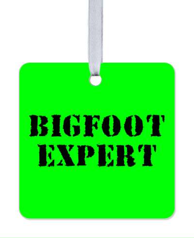 bigfoot expert stencil green stickers, magnet