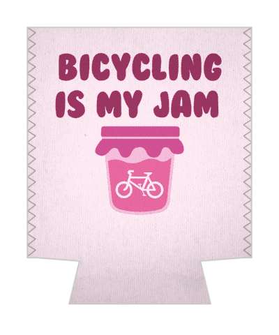 bike in jar bicycling is my jam pun wordplay stickers, magnet