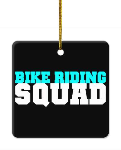 bike riding squad aqua white black stickers, magnet