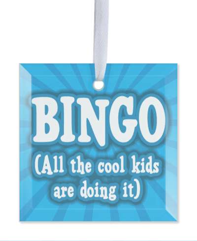 bingo all the cool kids are doing it blue rays stickers, magnet