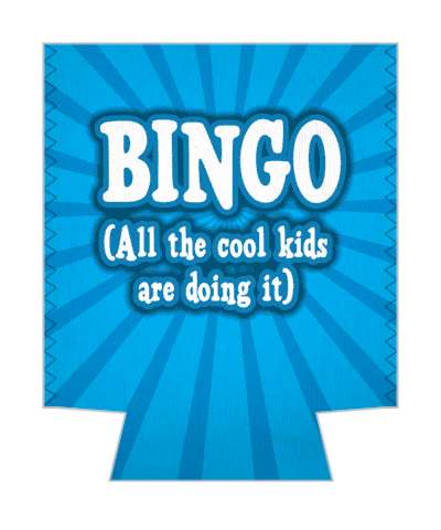 bingo all the cool kids are doing it blue stickers, magnet