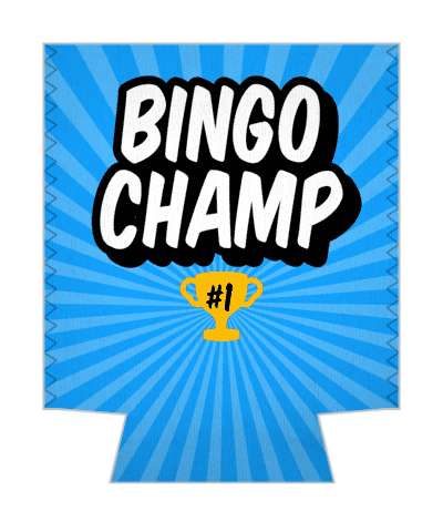bingo champ number one trophy rays award champion stickers, magnet