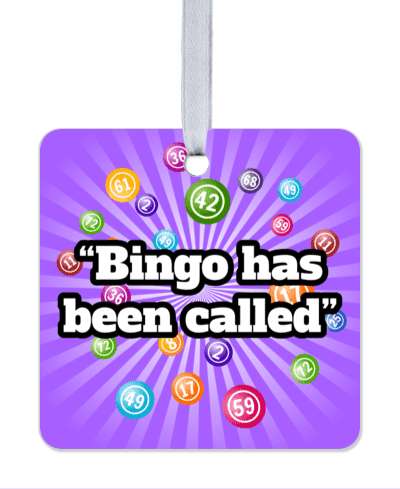 bingo has been called rays bingo balls purple stickers, magnet