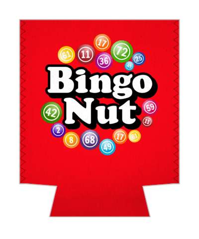 bingo nut bingo balls red stickers, magnet