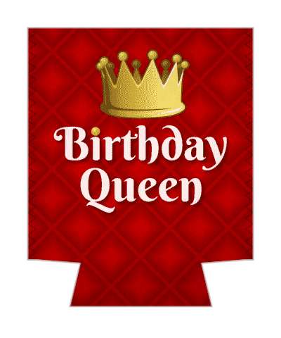 birthday queen crown royal red stickers, magnet