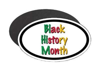 black border black history month african flag colors stickers, magnet