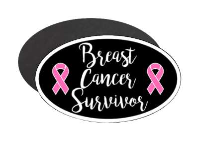 black breast cancer survivor pink breast cancer awareness ribbons stickers, magnet