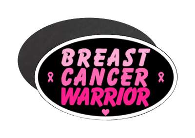 black breast cancer warrior pink breast cancer awareness ribbons stickers, magnet