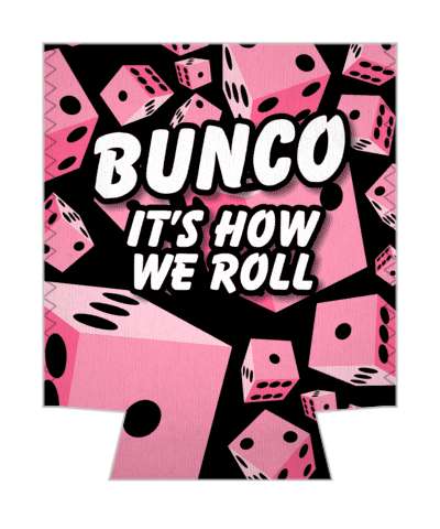 black bunco its how we roll pink dice stickers, magnet