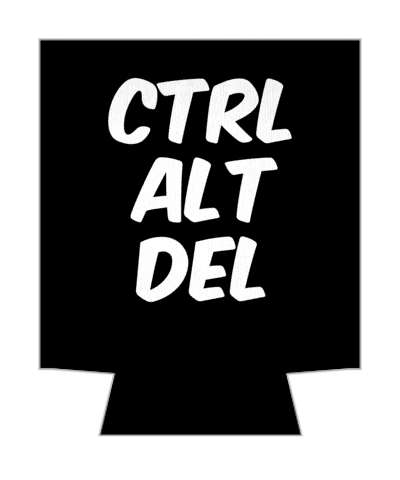 black ctrl alt del reset computer stickers, magnet