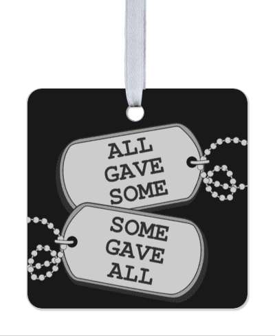black grey all gave some some gave all dog tags veteran stickers, magnet