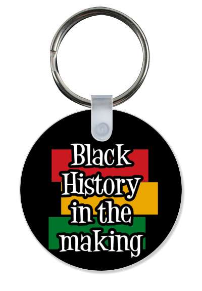 black history in the making pan african colors rectangles casual stickers, magnet