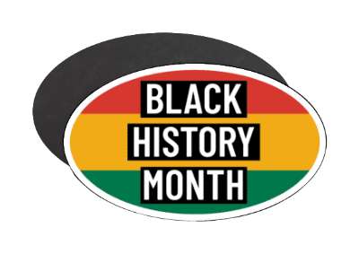 black history month african colors flag black rectangles stickers, magnet