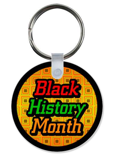 black history month orange stylized square patterns stickers, magnet