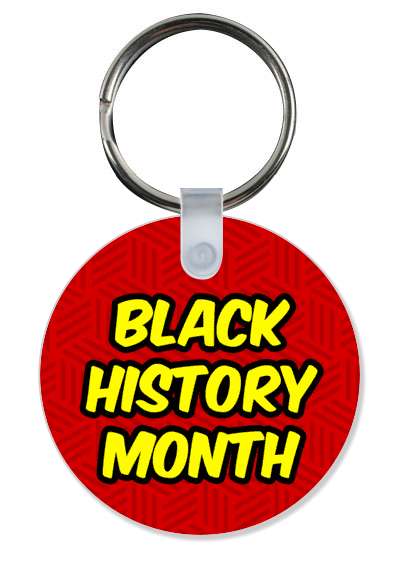 black history month yellow red bold pattern stickers, magnet