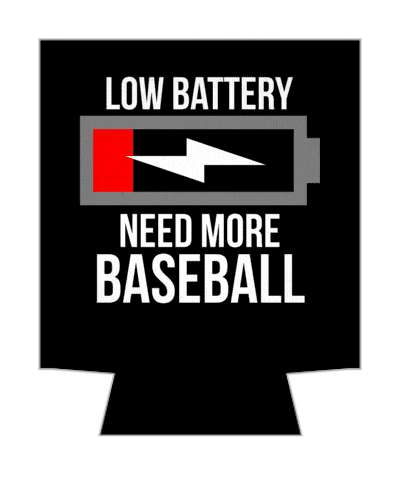 black low battery need more baseball fan recharge stickers, magnet