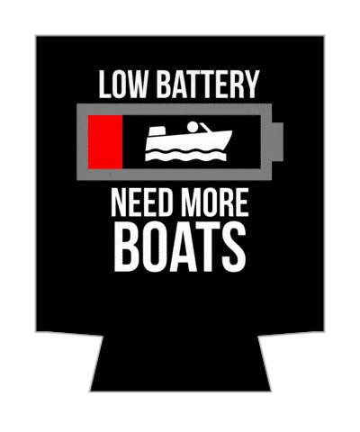 black low battery need more boats fan recharge boat riding stickers, magnet
