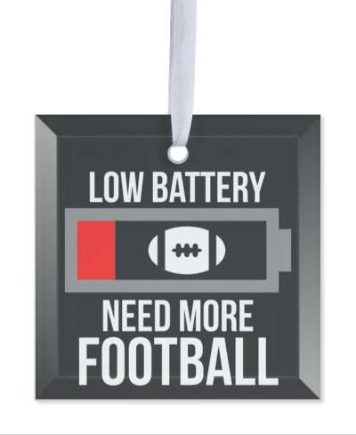 black low battery need more football fan recharge ball progress bar stickers, magnet