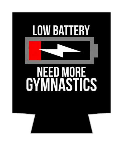 black low battery need more gymnastics fan recharge stickers, magnet