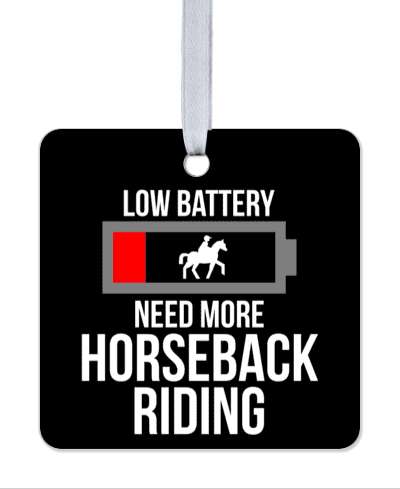 black low battery need more horseback riding recharge progress bar stickers, magnet