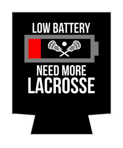 black low battery need more lacrosse recharge fan crossed sticks stickers, magnet
