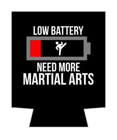 black low battery need more martial arts recharge fan kicking stick figure stickers, magnet
