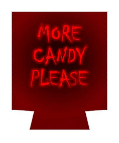 black more candy please creepy red stickers, magnet