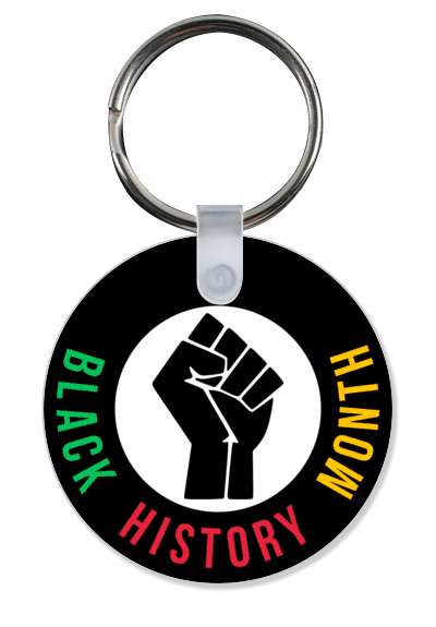 black raised fist black history month african flag colors stickers, magnet