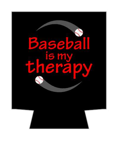black red baseballs baseball is my therapy stickers, magnet