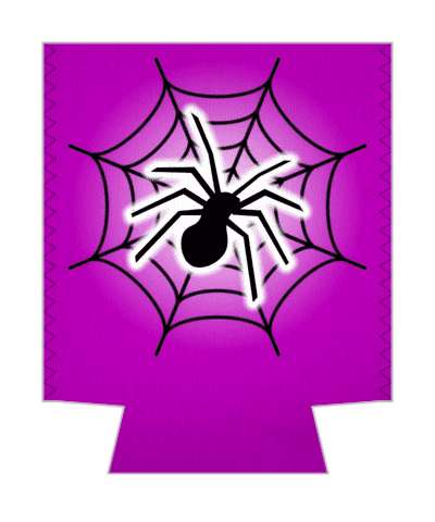 black spider web silhouette purple stickers, magnet