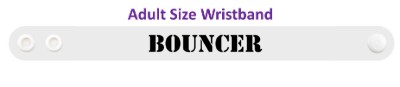 black stencil bouncer wristband