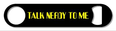 black talk nerdy to me yellow stickers, magnet