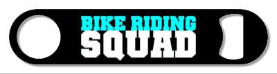 black white aqua team bike riding squad stickers, magnet