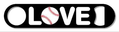 black white love baseball ball i love baseball stickers, magnet